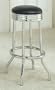 Retro Style Black Chrome Bar Stool Stools Set Of 2