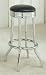 Set of 2 retro chrome barstools 24" seat height