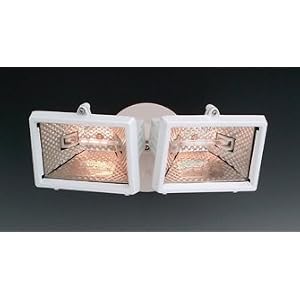 Dual White Security Quartz Halogen Wall Mount by 