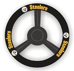 Pittsburgh Steelers Leather Steering Wheel Cover - Football Sports Merchandise