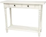 Foyer Table with 2 Drawers in White
