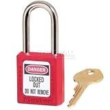 Six Pin Lightweight Xenoy Safety Lockout Padlocks - Red