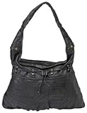 Black Leather Jumbo Handbag