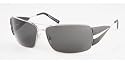 PRADA PR55HS PR 55HS 7JS1A1 SILVER BLACK METAL FRAME / SAFFIANO GRAY LENSES SUNGLASSES SHADES 63MM