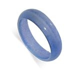 6 MM Blue Agate Band Gemstone Ring