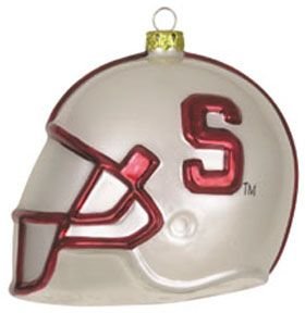 Stanford Cardinal NCAA Glass Football Helmet Ornament (3")