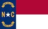 America's Flag Company SF3X5NONC1 3-Foot by 5-Foot Nylon North Carolina State Flag with Canvas Header and Grommets