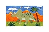 Timmy the Triceratops by Sophie Harding. Size 9.04 inches width by 5.01 inches height. High Quality Art Poster Print