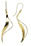 14k Yellow Gold Sweep and Wire Swirl Earrings
