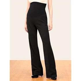 Motherhood Maternity: Long Secret Fit Belly(tm) Bi-stretch Suiting Back Pockets Fit And Flare Maternity Pants