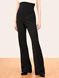 Motherhood Maternity: Long Secret Fit Belly Bi-stretch Suiting Back Pockets Fit And Flare Maternity Pants