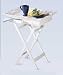 Breakfast Tables - ELEGANT SHABBY WHITE TV TELEVISION BREAKFAST TRAY STAND