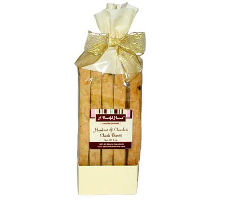 Hazelnut & Chocolate Chunk Biscotti by A Bountiful Harvest