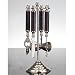LEATHER BAR SET - 5 PIECE BAR SET WITH BROWN CROCODILE HANDLES - bar set