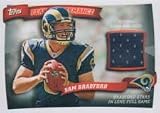 Sam Bradford 2010 Topps Peak Performance #PPR-SB Authentic Player Worn Jersey Piece (Dark Blue Swatch) Insert Card, Hard to Find Card of This Great St. Louis Rams and Former Oklahoma Sooners Quarterback!