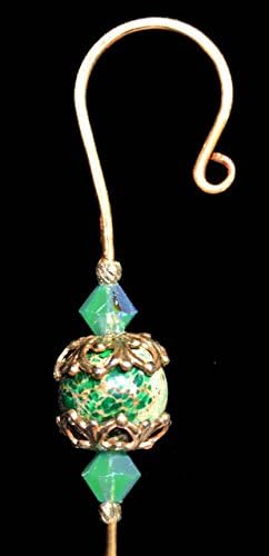 Handmade Jeweled Ornament Hanger Hook- JUNE GARDEN