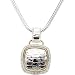 Sterling Silver and 14K Yellow Gold Diamond Pendant with Chain