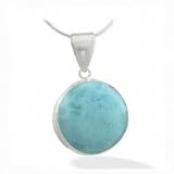 Classic Round Larimar Pendant