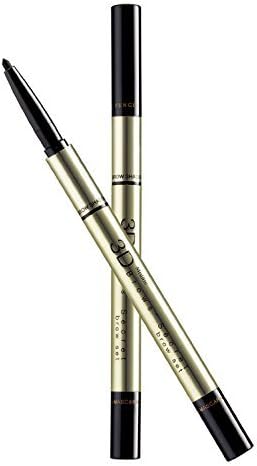 DBTHAILANDMistine 3D Brows' Secret Brow Pencil Set 3 in 1 (Pencil, Shadow, Mascara), No.01 Dark Brown by dbThailand