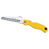 Spyderco Atlantic Salt Rust Free Serrated Edge Knife, Yellow