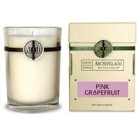 Archipelago Botanicals PINK GRAPEFRUIT CANDLE 50 Hour Aromatherapy Home Fragrance Signature Series All Natural Hand Poured Premium Soy Wax Jar Candle W/ Deluxe Gift Box