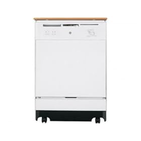 GE 24" White Portable Dishwasher