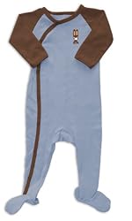 Organic Footie in Periwinkle