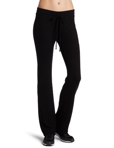 Three Dots Women's Viscose Lycra Draw String Pants With Side Pockets, Black, Small