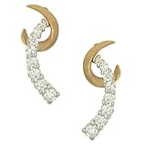Fancy Twist Satin & Round Diamond Earrings .23cttw