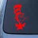 CAT IN THE HAT - Vinyl Decal Sticker #A1007 | Vinyl Color: Red