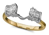 1/2 ctw Marquise Diamond Wrap in 14K Two-Tone Gold