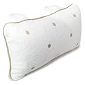 Spa Sister Terry Bath Pillow with Embroidered Dots - Beige