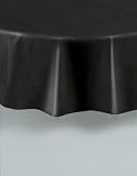 Plastic Round TableCovers 84 Color: Black