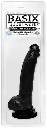 Basix rubber works 9in suction cup dong - black