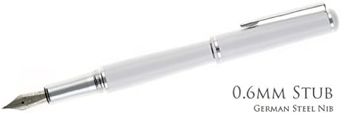 Nemosine Fission Fountain Pen, 0.6 mm Calligraphy German Nib, Ice (NEM-FIS-07-6)