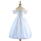 Lucy Locket - deguisement - Robe de Bal Coeur scintillant Blanche Taille 7/8 ans.