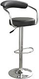 Black & Chrome Swivel Bar Kitchen Breakfast Stools Chair 060