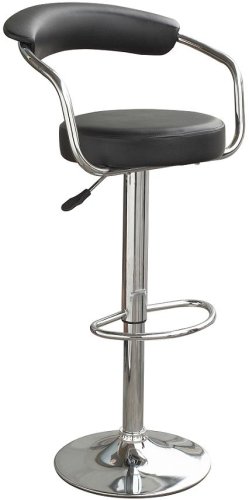 Black & Chrome Swivel Bar Kitchen Breakfast Stools Chair 060