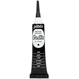 Pebeo Setasilk Silk Painting Water Based Gutta 20-Milliliter Tube, Black