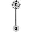 Stainless Steel Gem Orbital Barbell Tongue Ring