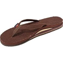 Womens Rainbow Sandals Womens Hemp Double Stack Narrow Strap