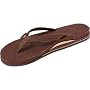 Womens Rainbow Sandals Womens Hemp Double Stack Narrow Strap