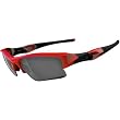 Oakley Flak Jacket XLJ Adult Polarized Sport Sports Wear Sunglasses w/ Free B&F Heart Sticker Bundle - Infared/OO Black Iridium