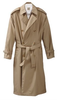 TravelSmith Mens Rain Trench Khaki M