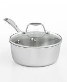 Review Martha Stewart  / Martha Stewart Collection Tri-Ply Shallow Saucepan, 2.5 Qt.