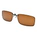 Besgoods Polarized Clip-on Sunglasses Lenses Glasses Unbreakable Driving Fishing Outdoor Sport Travelling New (Brown)