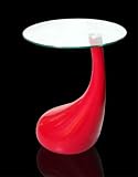 Review design  / Coffee table Tear Drop red