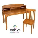 Avalon Desk with Hutch - Honey