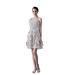 Chiffon  Beaded Bridesmaid Dress/Prom Dress  With Ruffles