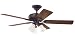 Hunter 20543 Summer Breeze Plus Three-Light 52-Inch Five-Blade Ceiling Fan, New Bronze with Frosted Globes